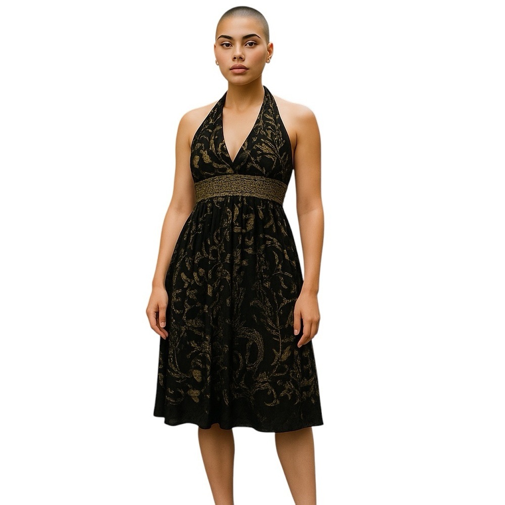 Cynthia Steffe Velvet Burnout Halter Dress Size 6